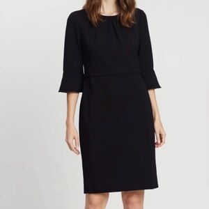 J. Crew Black Elbow Sleeve Sleeve Dress